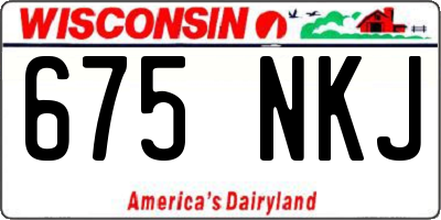 WI license plate 675NKJ