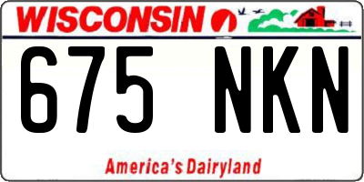 WI license plate 675NKN