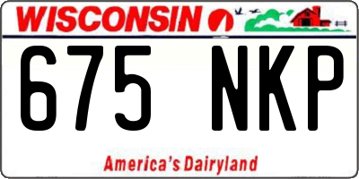 WI license plate 675NKP