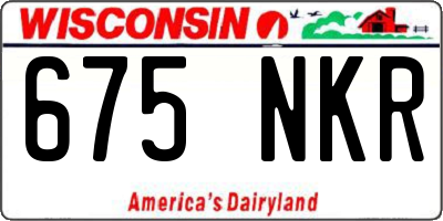 WI license plate 675NKR