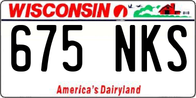 WI license plate 675NKS