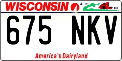 WI license plate 675NKV