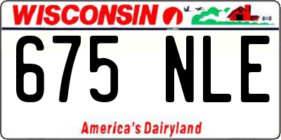 WI license plate 675NLE