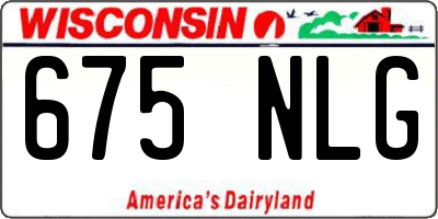 WI license plate 675NLG