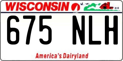 WI license plate 675NLH