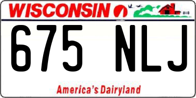 WI license plate 675NLJ