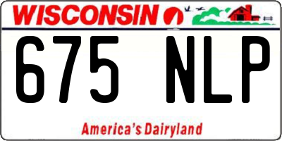 WI license plate 675NLP