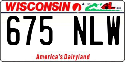WI license plate 675NLW