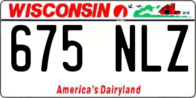 WI license plate 675NLZ