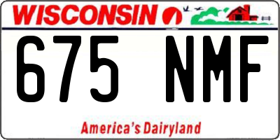 WI license plate 675NMF