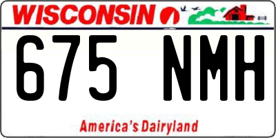 WI license plate 675NMH