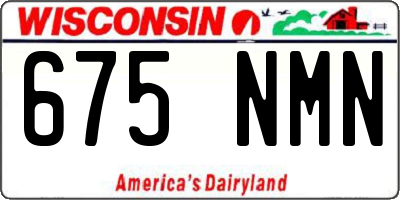 WI license plate 675NMN