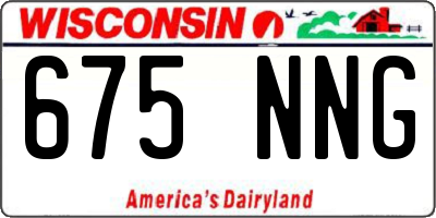 WI license plate 675NNG
