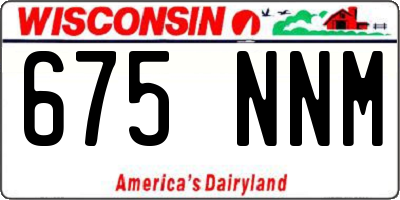 WI license plate 675NNM