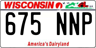 WI license plate 675NNP