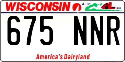 WI license plate 675NNR