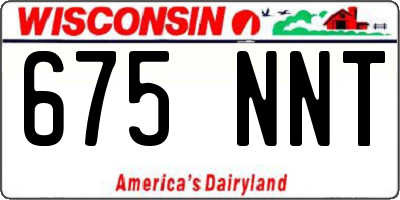 WI license plate 675NNT
