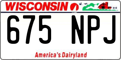 WI license plate 675NPJ