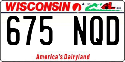 WI license plate 675NQD