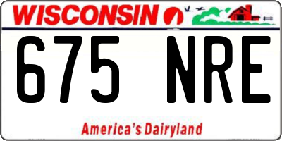 WI license plate 675NRE