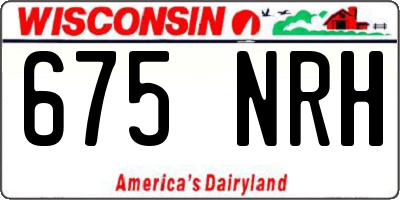 WI license plate 675NRH