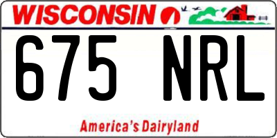 WI license plate 675NRL