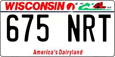 WI license plate 675NRT