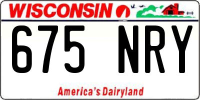 WI license plate 675NRY