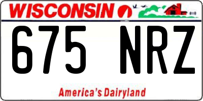 WI license plate 675NRZ