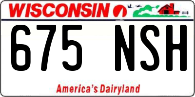 WI license plate 675NSH