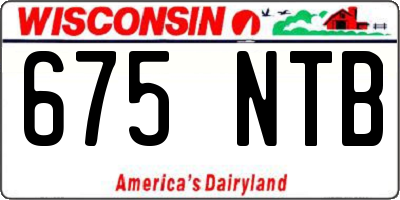 WI license plate 675NTB