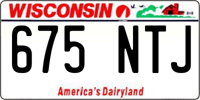 WI license plate 675NTJ