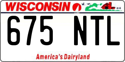 WI license plate 675NTL