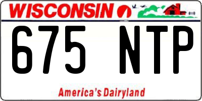 WI license plate 675NTP