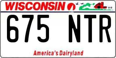WI license plate 675NTR