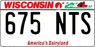 WI license plate 675NTS