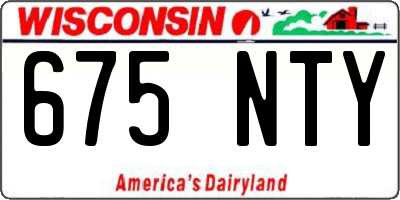 WI license plate 675NTY