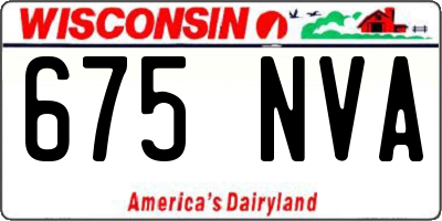 WI license plate 675NVA