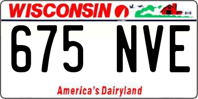 WI license plate 675NVE