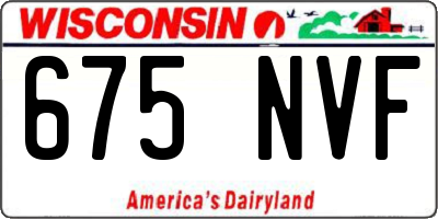 WI license plate 675NVF