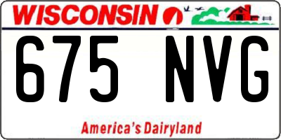 WI license plate 675NVG