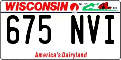 WI license plate 675NVI