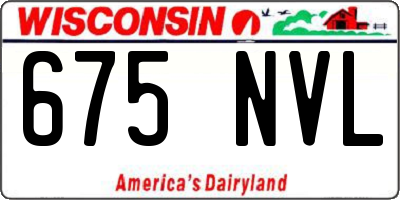 WI license plate 675NVL