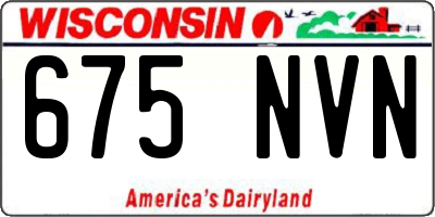 WI license plate 675NVN