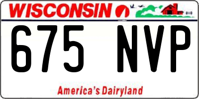WI license plate 675NVP