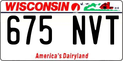 WI license plate 675NVT