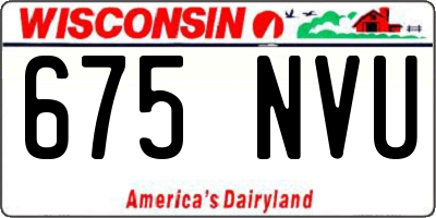 WI license plate 675NVU