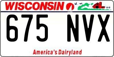 WI license plate 675NVX