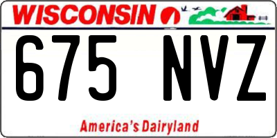 WI license plate 675NVZ
