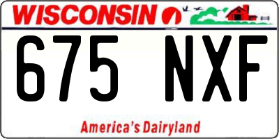 WI license plate 675NXF